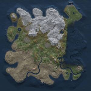 Thumbnail Rust Map: Procedural Map, Size: 3750, Seed: 213794146, 14 Monuments