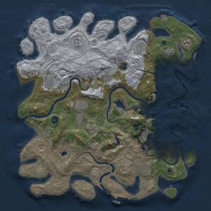 Thumbnail Rust Map: Procedural Map, Size: 4250, Seed: 1944473245, 17 Monuments