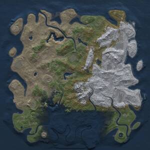 Thumbnail Rust Map: Procedural Map, Size: 5000, Seed: 7826345, 17 Monuments