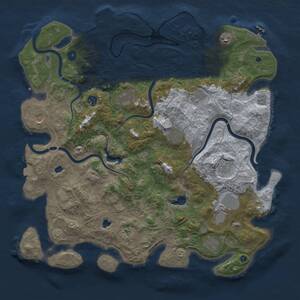 Thumbnail Rust Map: Procedural Map, Size: 4500, Seed: 1624602205, 17 Monuments