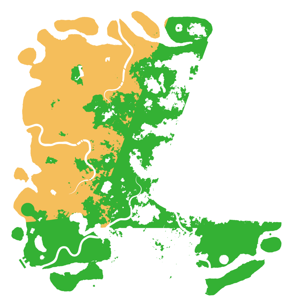 Biome Rust Map: Procedural Map, Size: 6000, Seed: 158429009