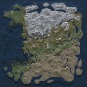 Thumbnail Rust Map: Procedural Map, Size: 6000, Seed: 796237263, 17 Monuments