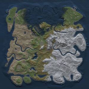 Thumbnail Rust Map: Procedural Map, Size: 5000, Seed: 1536854117, 17 Monuments