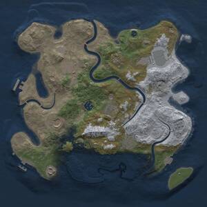Thumbnail Rust Map: Procedural Map, Size: 3500, Seed: 1697764147, 15 Monuments
