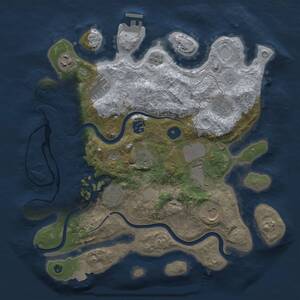 Thumbnail Rust Map: Procedural Map, Size: 3500, Seed: 46004423, 14 Monuments