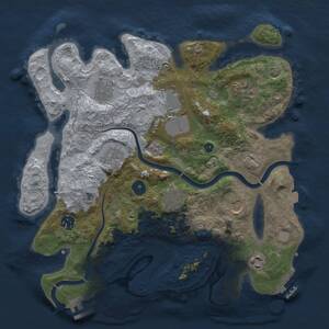 Thumbnail Rust Map: Procedural Map, Size: 3500, Seed: 1654458007, 15 Monuments