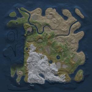 Thumbnail Rust Map: Procedural Map, Size: 3750, Seed: 1688316971, 16 Monuments