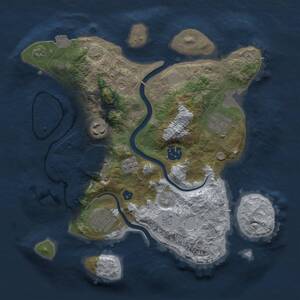 Thumbnail Rust Map: Procedural Map, Size: 3000, Seed: 2057702163, 10 Monuments