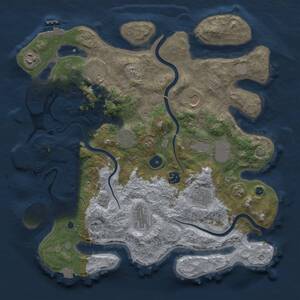 Thumbnail Rust Map: Procedural Map, Size: 3750, Seed: 1306359216, 15 Monuments