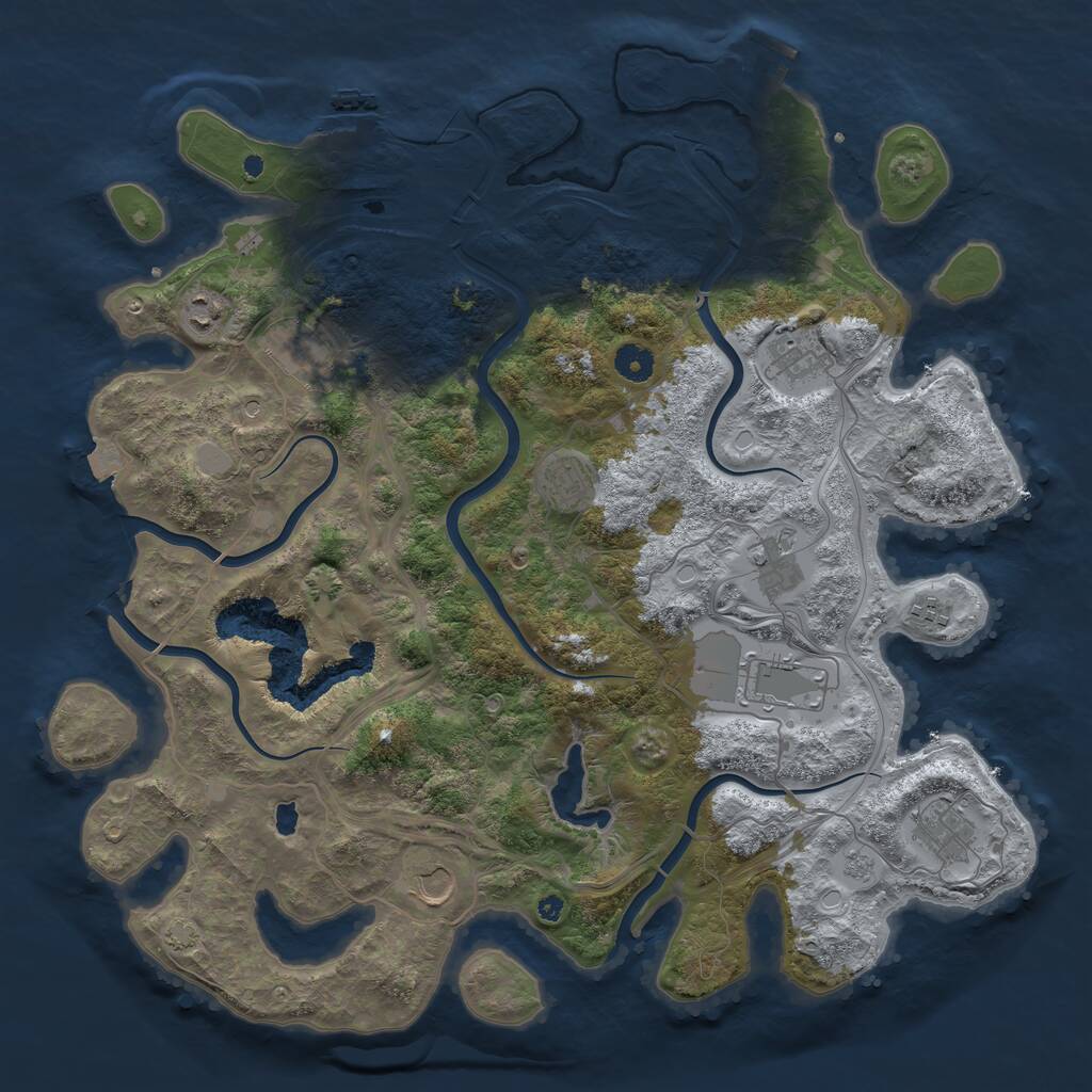 Rust Map: Procedural Map, Size: 4250, Seed: 156410959, 15 Monuments