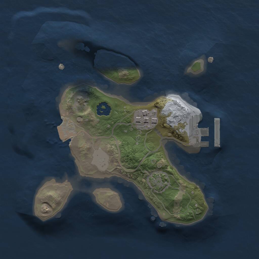 Rust Map: Procedural Map, Size: 1800, Seed: 8112673, 4 Monuments