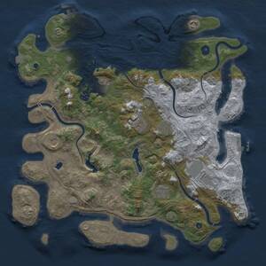 Thumbnail Rust Map: Procedural Map, Size: 4250, Seed: 13234336, 16 Monuments