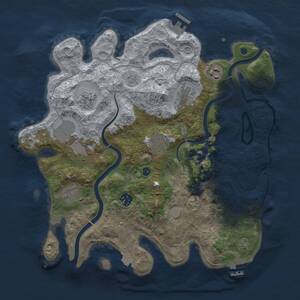 Thumbnail Rust Map: Procedural Map, Size: 3600, Seed: 44720, 14 Monuments
