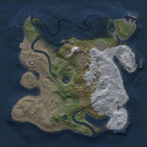 Thumbnail Rust Map: Procedural Map, Size: 3000, Seed: 1856573638, 12 Monuments