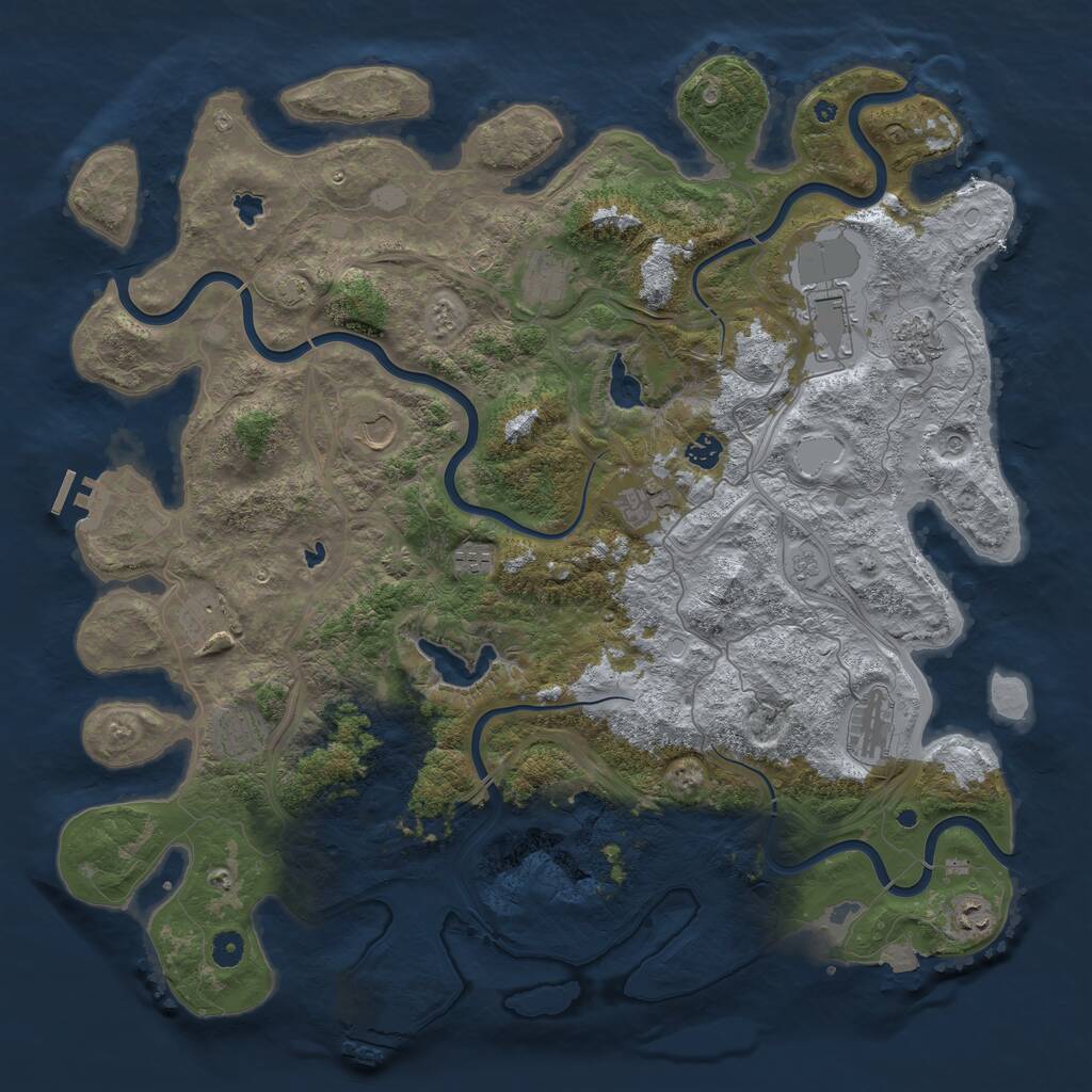 Rust Map: Procedural Map, Size: 4750, Seed: 420261, 17 Monuments