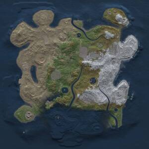 Thumbnail Rust Map: Procedural Map, Size: 3500, Seed: 648268, 15 Monuments
