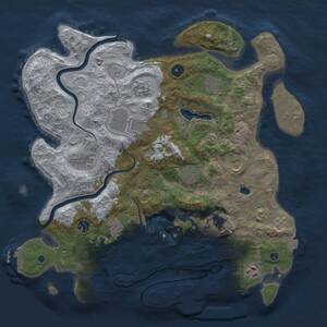 Thumbnail Rust Map: Procedural Map, Size: 4000, Seed: 926406791, 17 Monuments