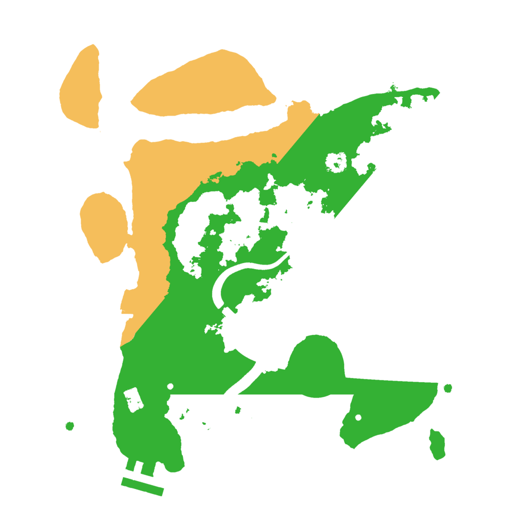 Biome Rust Map: Procedural Map, Size: 2500, Seed: 2036104096