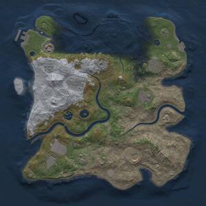Thumbnail Rust Map: Procedural Map, Size: 3500, Seed: 746586378, 15 Monuments