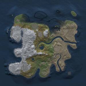 Thumbnail Rust Map: Procedural Map, Size: 3000, Seed: 24450, 10 Monuments