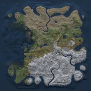 Thumbnail Rust Map: Procedural Map, Size: 4250, Seed: 536542088, 16 Monuments