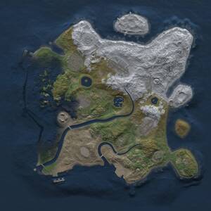Thumbnail Rust Map: Procedural Map, Size: 3000, Seed: 2099560259, 12 Monuments