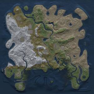 Thumbnail Rust Map: Procedural Map, Size: 4500, Seed: 120378997, 16 Monuments