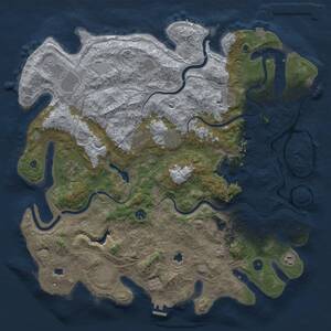 Thumbnail Rust Map: Procedural Map, Size: 4800, Seed: 345654474, 17 Monuments