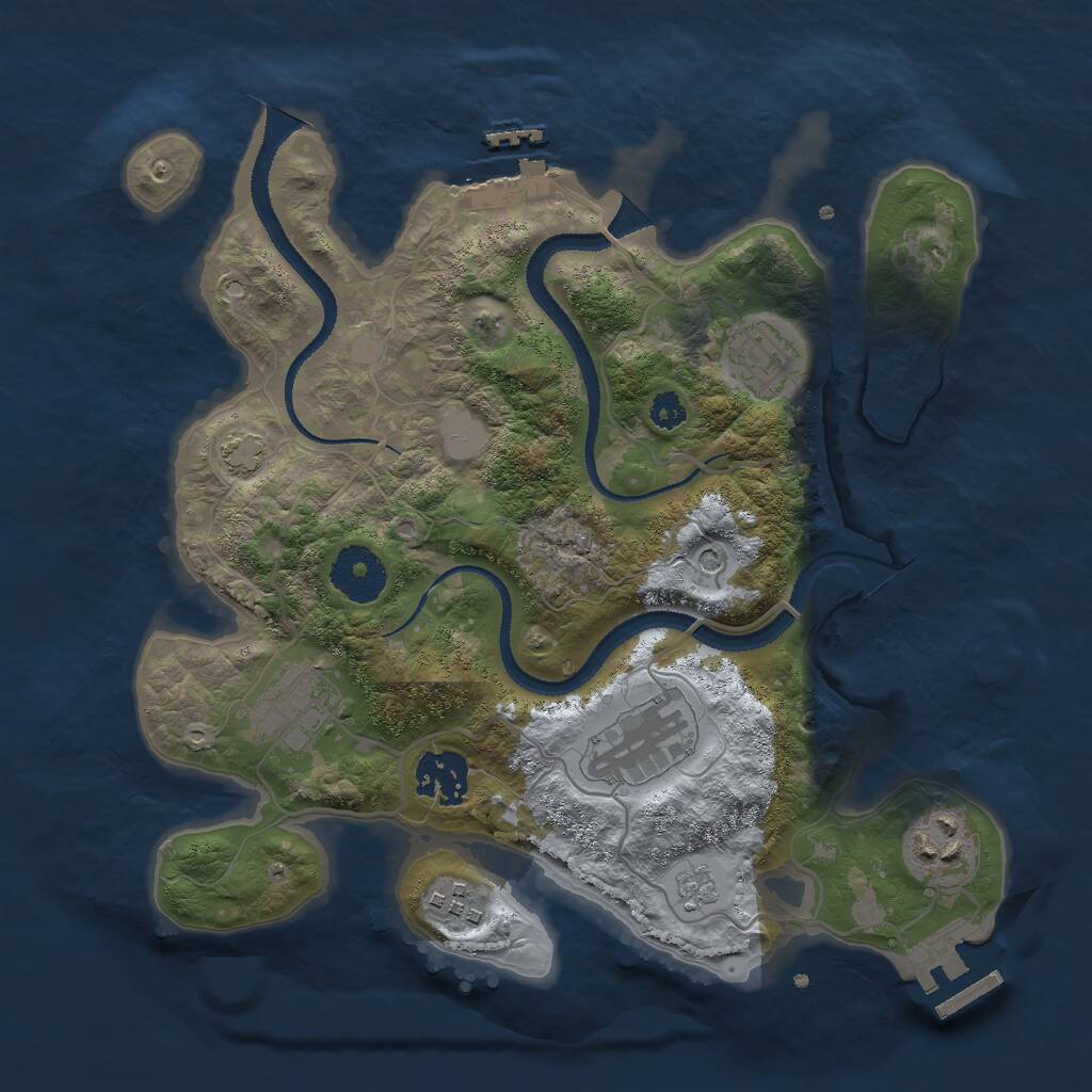 Rust Map: Procedural Map, Size: 3000, Seed: 373618712, 12 Monuments