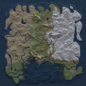 Thumbnail Rust Map: Procedural Map, Size: 6000, Seed: 473526084, 17 Monuments