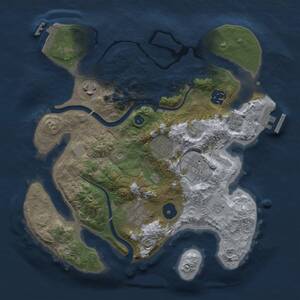 Thumbnail Rust Map: Procedural Map, Size: 3000, Seed: 423705508, 12 Monuments