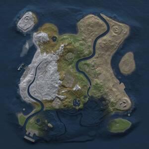 Thumbnail Rust Map: Procedural Map, Size: 2800, Seed: 153330177, 10 Monuments