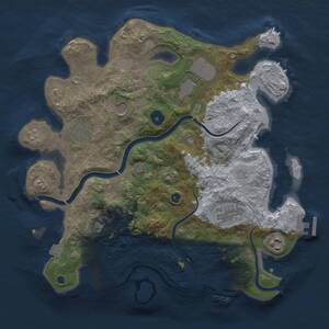 Thumbnail Rust Map: Procedural Map, Size: 3500, Seed: 593785823, 13 Monuments