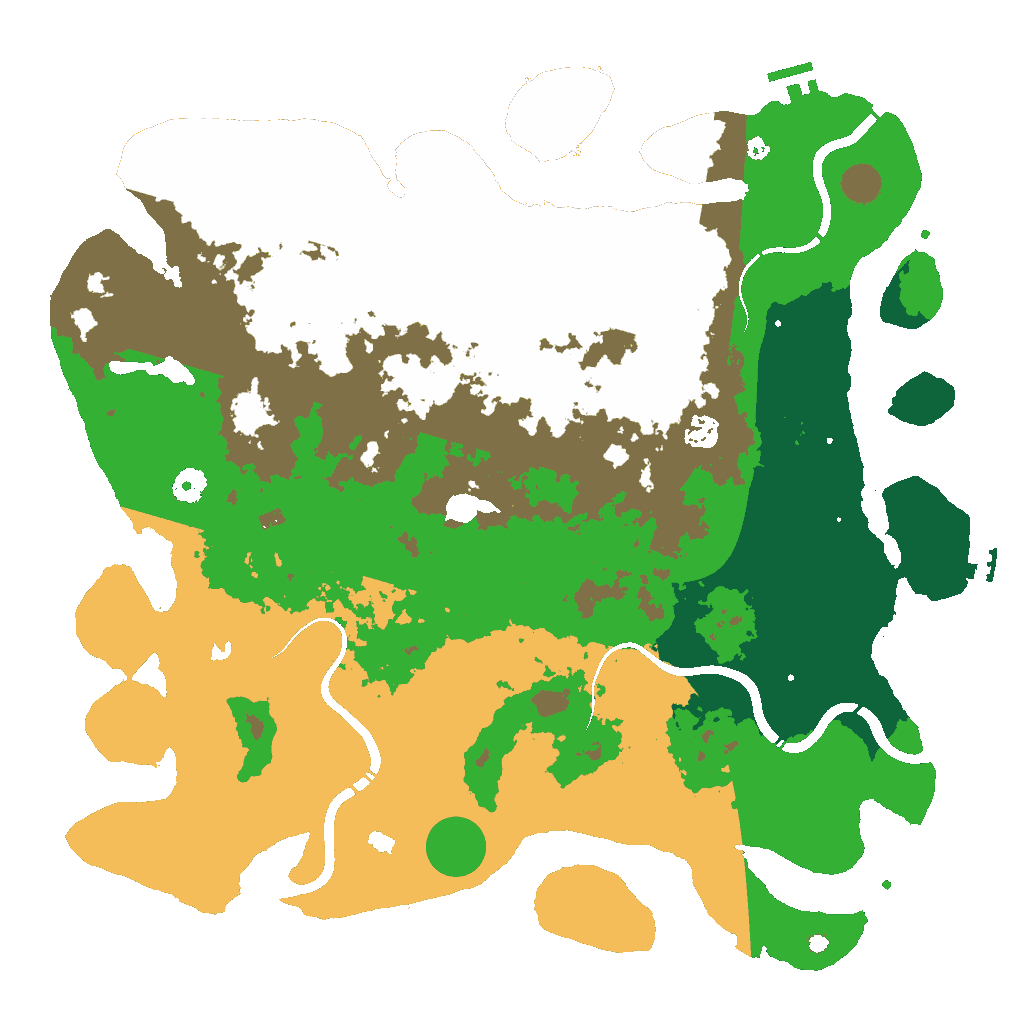 Biome Rust Map: Procedural Map, Size: 4500, Seed: 2021802775