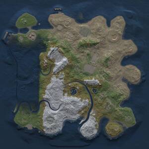 Thumbnail Rust Map: Procedural Map, Size: 3500, Seed: 1028784661, 14 Monuments