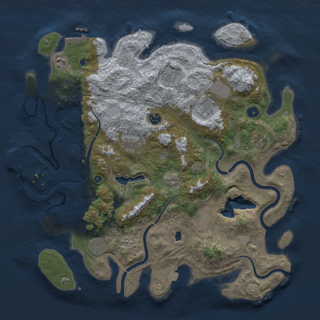 Rust Map: Procedural Map, Size: 4250, Seed: 1735092829, 15 Monuments
