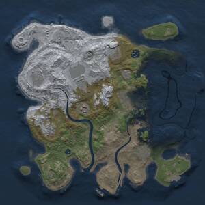 Thumbnail Rust Map: Procedural Map, Size: 3500, Seed: 438335179, 15 Monuments
