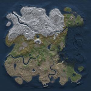 Thumbnail Rust Map: Procedural Map, Size: 4250, Seed: 683236, 17 Monuments