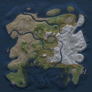 Thumbnail Rust Map: Procedural Map, Size: 3750, Seed: 1667455098, 15 Monuments