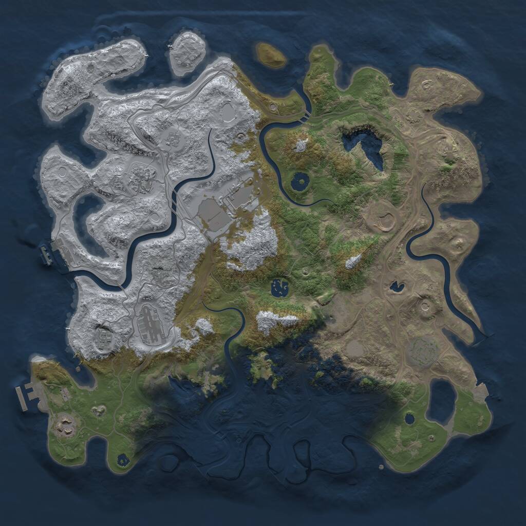 Rust Map: Procedural Map, Size: 4250, Seed: 57634322, 15 Monuments