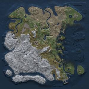 Thumbnail Rust Map: Procedural Map, Size: 4250, Seed: 391989682, 17 Monuments
