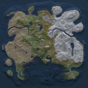 Thumbnail Rust Map: Procedural Map, Size: 4000, Seed: 1149569683, 14 Monuments