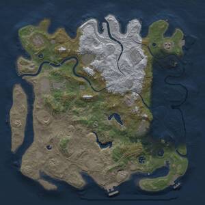 Thumbnail Rust Map: Procedural Map, Size: 4250, Seed: 20688659, 17 Monuments