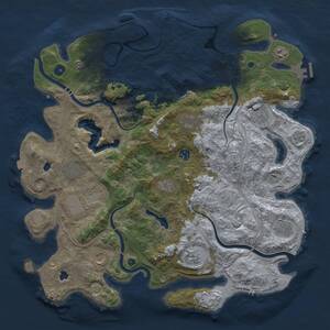 Thumbnail Rust Map: Procedural Map, Size: 4500, Seed: 1640845431, 17 Monuments