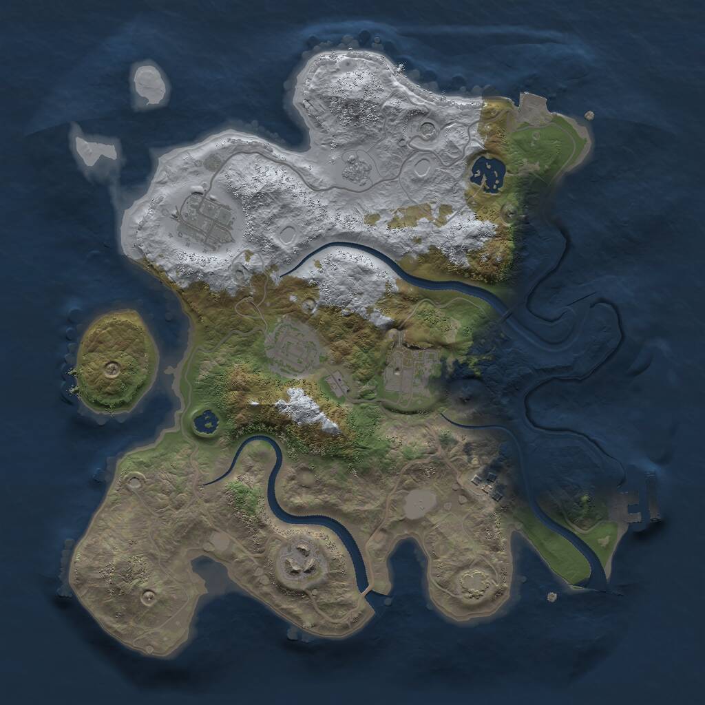 Rust Map: Procedural Map, Size: 2999, Seed: 49999, 11 Monuments