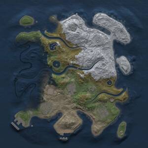 Thumbnail Rust Map: Procedural Map, Size: 3000, Seed: 5001, 11 Monuments