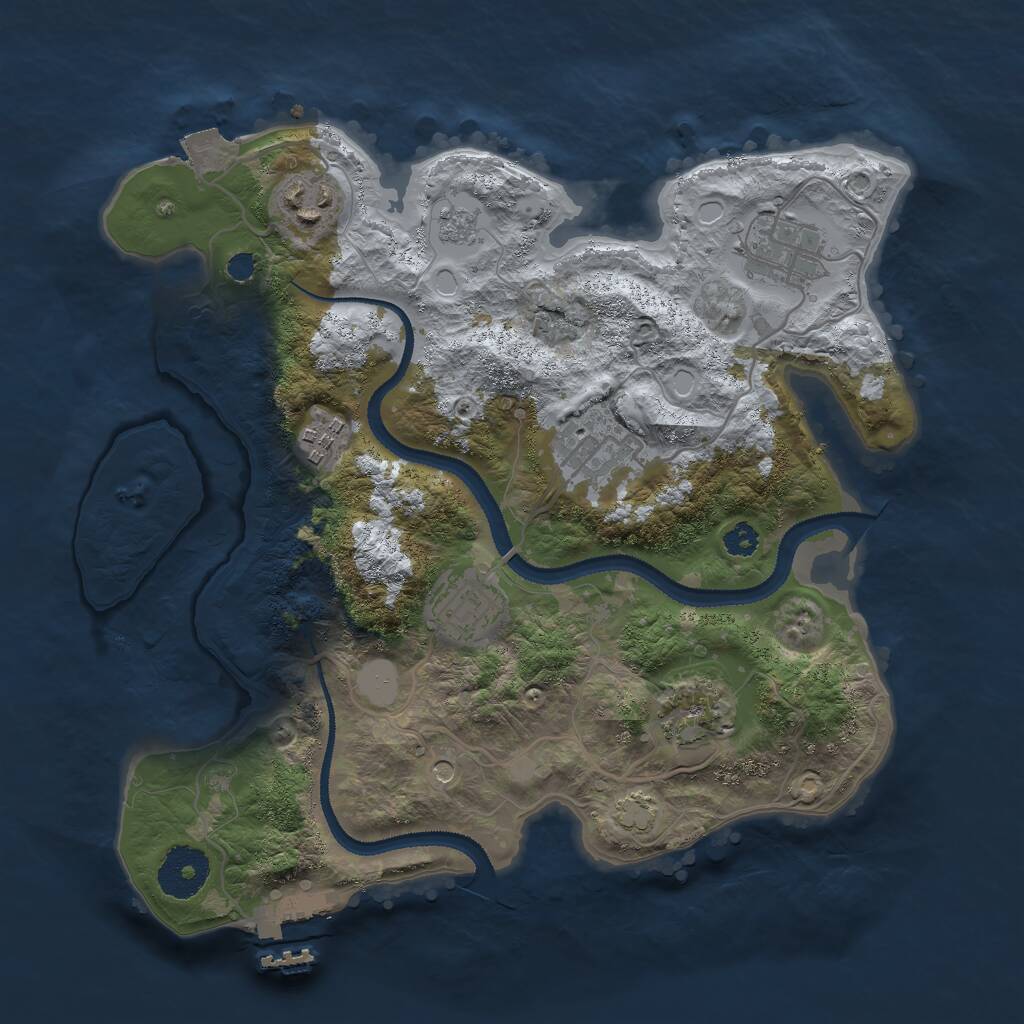 Rust Map: Procedural Map, Size: 3000, Seed: 1552123306, 11 Monuments