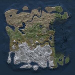 Thumbnail Rust Map: Procedural Map, Size: 4000, Seed: 2102309226, 15 Monuments