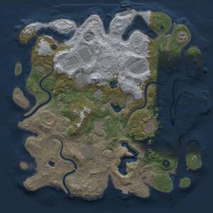 Thumbnail Rust Map: Procedural Map, Size: 4000, Seed: 1463971944, 16 Monuments