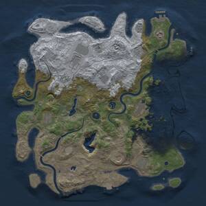 Thumbnail Rust Map: Procedural Map, Size: 4250, Seed: 1831589412, 17 Monuments